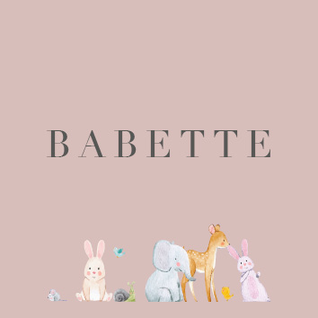 Barnedåb - Babette Bordkort